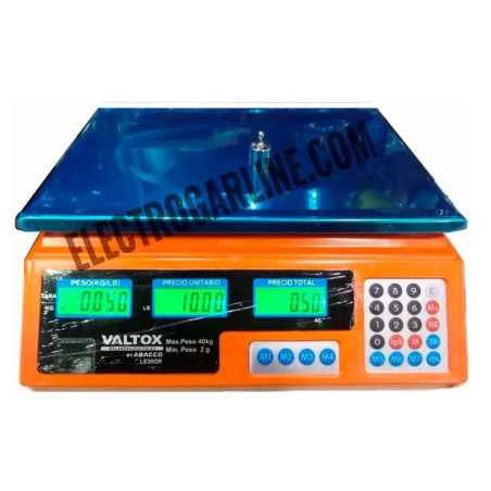 Balanza electronica valtox 40 kg naranja le30or