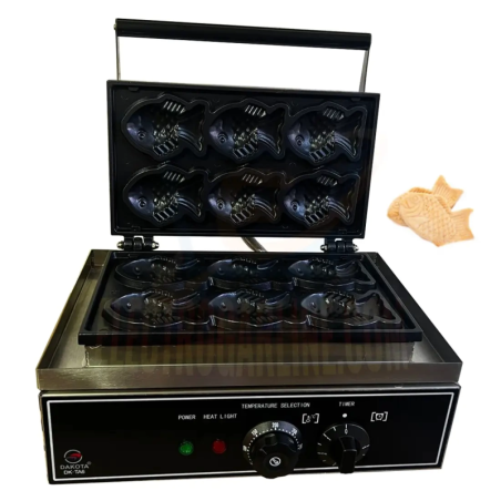 Maquina waflera TAIYAKI 6 moldes Dakota