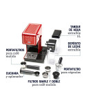 Cafetera Oster PrimaLatte Automatica BVSTEM6801R Rojo