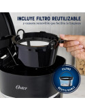 Cafetera Oster Programable 12tz de filtro BVSTDCP121B-053
