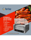 CALENTADOR DE HOT DOG 11 RODILLOS DAKOTA DK-11HD