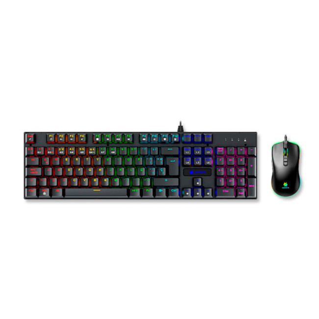 TECLADO Y MOUSE MECANICO ANTRYX GC-3100 BLACK/ BLUE AGC-3100KBL-SP