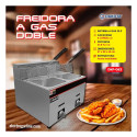 Freidora a Gas de 2 Pozas de Mesa Dakota DKF-G62