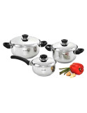 Juego de Ollas Basic Set Tapa de Acero Inoxidable Record JGO BASIC TA