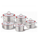 Juego de ollas de acero inoxidable 10pz record jgo maya