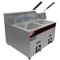 Freidora a Gas de 2 Pozas de Mesa Dakota DKF-G62