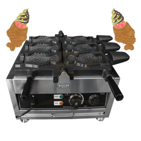 Maquina waflera TAIYAKI 3 porciones Dakota