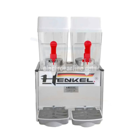 Refresquera dispensador de jugos de 2 Tolvas 18 Litros c/u henkel lsp18x2b