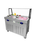 Máquina De Helado Frito de 2 planchas Dakota Acero Inoxidable